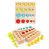 kimurea select モンテッソーリ 教育 教具 ブロック 教材 知育玩具 木製 おもちゃ パズル (カラフル)