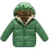 Smile キッズ 子供　ダウンジャケット ベビー 子供服 ダウンコート ダウン 棉服ジャケット 防寒 保温 アウターウエア 女の子 男の子　フード付き 秋冬　通園/通学　可愛い (100cm, グリ