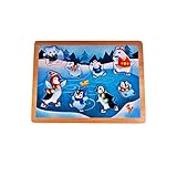 Rolimateデラックス北極ペンギン木チャンキーパズル