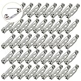 ブローチ ピン 50個 25mm 回転式 ブローチピン 手作りパーツ 安全 丈夫 DIY用品 アクセサリー パーツ ハンドメイド シルバー