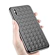 AIKEMA iPhone X Case Thin Soft Matte Texture Durable Flexible Anti-Scratch Anti-Shock Drop Protection Breathable Plaid Weaved Case (English Edition)