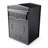 Qualarc LSF-LS05 Bloomsbury Secure Rear Access Locking Metal Mailbox Large Capacity For Masonry Wall