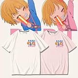 推しの子 tシャツ 100％綿 半袖 夏服 肌着 丸首 漫画 ティーシャツ コスプレ衣装 通気 吸汗 アニメ服 記念シャツ 男女兼用 (S,B)