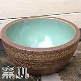 睡蓮鉢／はす鉢／めだか鉢（10号） (窯肌)