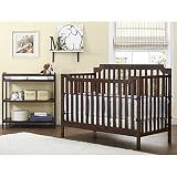 Baby Relax Kypton 3-in-1 Convertible Crib-Daybed-Toddler Bed with Changing Table, Espresso [並行輸入品]