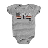 500レベルのCal Ripken Jr。幼児& Baby Onesieロンパース – Baltimore野球ファンギア野球の殿堂の公式ライセンス – Cal Ripken Jr。フォントK