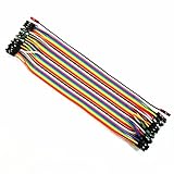 Dovewill 接続ワイヤー (オス-メス)　1P-1Pピッチ　デュポン ワイヤー　ジャンパー 　ブレッドボード　2.54ミリメートル　長さ20センチメートル　約40本入り　高品質