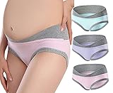 Passion list 妊婦 マタニティ ショーツ ローライズ 下着 産前 産後 出産 準備 (M, ブルー)
