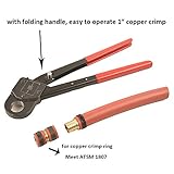 IWISS PEX圧着ツール1-inch Crimper Piler角度の銅リングwith Free go-no-goゲージ