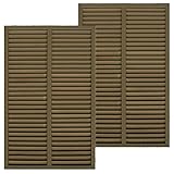 igarden　アイガーデン　アイウッド人工木ラティス　Ｈ150×Ｗ90cm　ルーバータイプ2枚セット　ダークブラウン