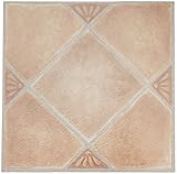 Achim Home Furnishings FTVGM33520 Nexus 粘着性 ビニールフロアタイルベージュ クレイダイアモンドパターン 12x12インチ 20個入り