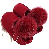 YideaHomeベビーシューズ　靴　可愛い　ポンポン付き　フォーマルシューズ　子供 女の子 ファーストシューズ 出産祝い　五色展開