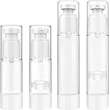 小分けボトル Luxspire スプレーボトル 30ml 50ml ポンプボトル 液体/乳液小分け トラベルセット 携帯用 真空小分けボトル コスメ用詰替え容器 pp詰替えボトル 漏れ防止 平キャップ 化粧水、メイク落とし、洗剤、ジェル、シャンプー、