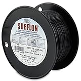Surflon Size 4 - 60-Pound Break 1000-Feet Crimping Picture Wire Nylon Coated Stainless Steel, Black 