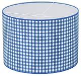 Taftan Checks 7mm Pendant Lampshade Diameter 35cm (Big, Light Blue) by Taftan