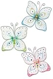 York Wallcoverings Candice Olson Kids CK7853 Butterfly Kisses Wall Charm Blue/Green/Pink【クリスマス】【ツリー】