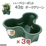 リッチェル ハーベリーポット 43型 ダークグリーン 3個