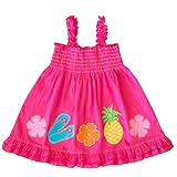 Good Lad幼児ガールズコットンガーゼPull Onサンドレスwith Summer Fun刺繍 カラー: ピンク
