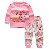 hibote パジャマ キッズ ガールズ ボーイズ 子供用 上下セット 100cm 2歳-3歳 長袖 長パンツ 春 夏 秋 ルームウェア ナイトウェア 可愛い コットン 部屋着 寝間着 寝巻き 子供パ