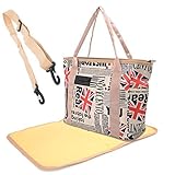 Babyhugs? Cute Design 3pcs Tote Nappy Changing Diaper Bag Set including Changing Mat - Union Jack Ne