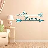 Be Brave壁デカール矢印壁デカールTribal壁デカール子供ウォールステッカー子供部屋壁アート 22"h x53"w ブラウン WH282-16