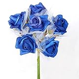 tableclothsfactory 72 x Special Edition Tres Beauシルクバラ – ロイヤルブルー