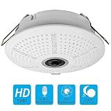 MOBOTIX C25-D12-PW 5MP Fisheye Indoor IP Ceiling Camera with Built-in Microphone and L12 Day Sensor,