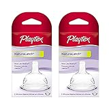 Playtex NaturaLatch Nipple - 3 Months - Medium Flow - 2 Packs of 2 Nipples (... by Playtex