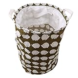 meolinファブリック洗濯籠ストレージバスケットwith DrawstringランドリーバスケットDirty Clothes Hamper 12.6*17inch 55