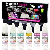 ブラックライト インビジブルUVインク 6色セット インクジェットプリンター用 10ml/カラー インビジブルUVプリンターインク