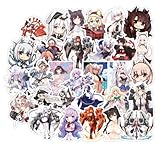 50枚アズールレーン漫画pvc防水ステッカースーツケース自転車ヘルメットファッションステッカーセット自転車車スケートボードステッカーヘルメットPCスマートフォンタブレットカメラステッカーかわいいマニュアルステッカー携帯ケース魔法瓶カップノートブックステッカー