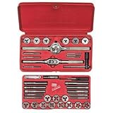 高炭素鋼39-pieceタップ&調節可能なラウンドDieセット – セットTap & Die 39pc Adj Hanson # 4 – 1 / 2 thre