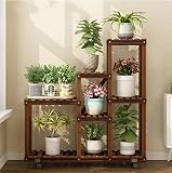 花スタンド屋内 花の棚マルチ階建て屋内バルコニーの装飾コーナーラックのリビングルームの木製植物のポットラック (色 : B, サイズ さいず : 90*90センチメートル)