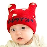 (よキーよ)Yokeeyo ニット帽 毛糸 かわいい耳付き帽子 新生児帽子 ベビー用帽 赤ちゃん キッズ 帽子 男の子 女の子 男女児 秋冬 防寒 スタイリッシュ