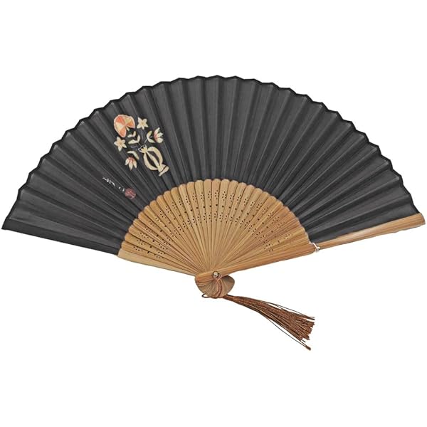 Amazon | [きもの翔鶴] 扇子 竹久夢二 もも シルク 正絹 絹扇子
