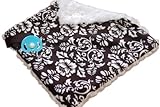 BbEmerald Black Damask Minky Pacifier Blanket