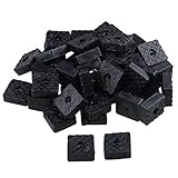RdExP 3 x 3 x 1.1 cm滑り止め正方形ブラックラバー家具椅子脚テーブル足パッド床プロテクターパッドのセット50