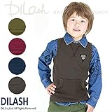 (ディラッシュ) DILASHVガゼット裏毛ベスト/秋 ベビー キッズ 男の子 120 カーキ