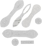 JeeSoarToFar 4セット7枚入り レザーアクリルステンシル クリアアクリルキーホルダーパターンステンシルセット レザークラフトDIYツール キルティングソーイングツール用