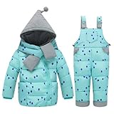 ベビー ダウンジャケット上着+ズボン+マフラー 子供ダウンジャケット 幼児服 ベビー服 厚手 0-6月1-3歳 女の子 男の子 冬 可愛いコート アウター (80cm, ライトブルー)