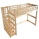 タンスのゲン 北欧パイン 宮付き ロフトベッド 階段 木製 シングル F★★★★ シンプル 収納ベッド すのこ ナチュラル 42500001 02