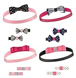 Hudson Baby Girls 12パックヘッドバンドとクリップヘアセットブラック&ネイビー