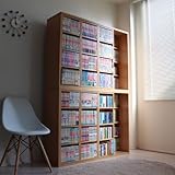 スライド 本棚 2台セット コミック トリプルスライド 書棚 ＤＶＤ収納 ＤＶＤラック メープル TCP312D-MP