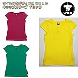 ワイルド WILD キャップスリーブTシャツ キッズ 【100cm】【110cm】【120cm】【130cm】【140cm】 134-140_[130-140cm] 03．グリーン