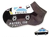 車下 キッズソックス 【 パトカー 】子供用 くつした 16～20cm 働く車 靴下