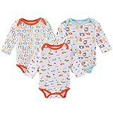 エルフ ベビー(Fairy Baby)ベビーロンパース ボディスーツ 肌着 長袖 男の子 3枚セット(サイズ：0-3M) [001]