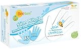 BeeSure BE1125case Slim Powder Free Exam Gloves Nitrile Beaded-Cuff XS White (Pack of 2000) [並行輸入品]