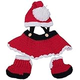 AiXiAng Baby Newborn Photography Prop Baby Handmade Crochet Knitted Santa Claus Knitted Outfit Costu