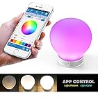Speaker Night Light, Bullker - Bluetooth, Silicone, Touch, Vibration Color Change, Hands-Free, TF Ca