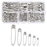 HappyHome 安全ピン 220個セット シルバー 6サイズ 22mm 28mm 32mm 38mm 45mm 55mm 手芸 ハンドメイド アクセサリーパーツ